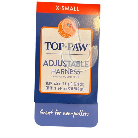 Top Paw Adjustable Dog Pet Harness Aqua Gunmetal Non Pullers Size XS NWT - Picture 3 of 4